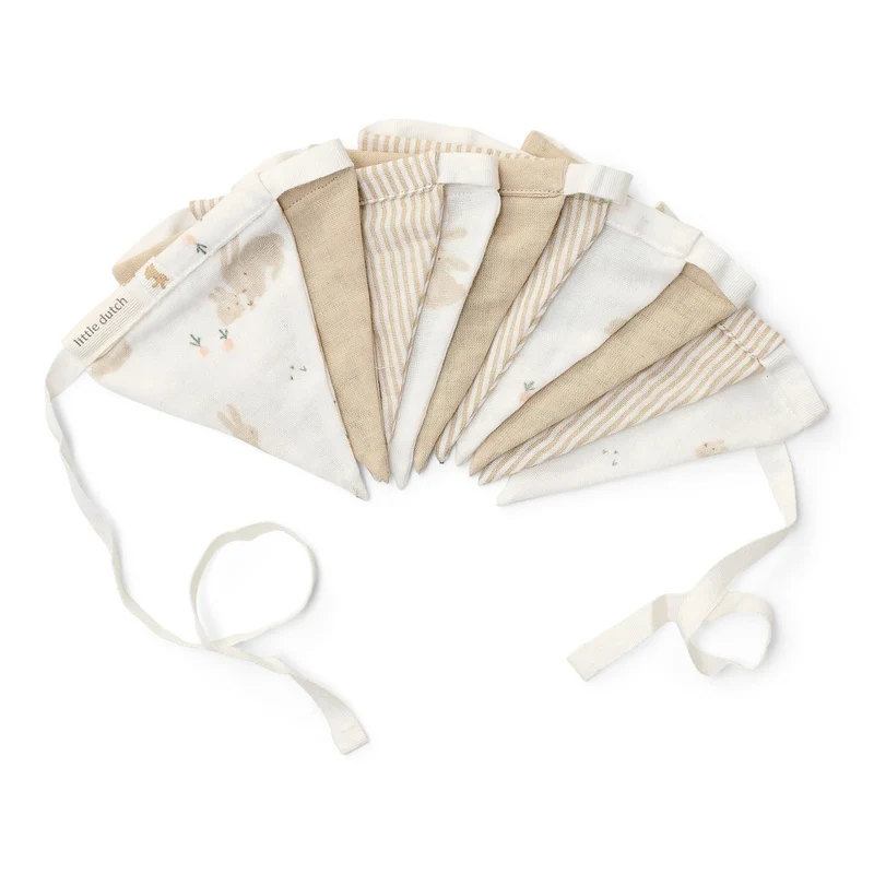 Slinger met vlaggetjes - Wit - Newborn Naturals - Baby Bunny