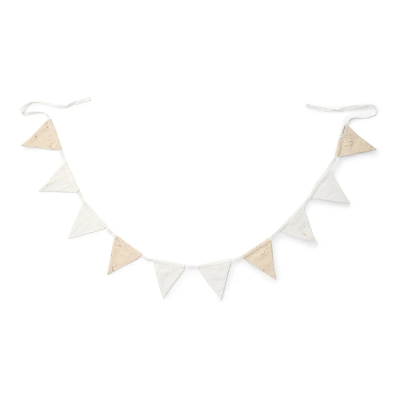 Slinger met vlaggetjes - Beige - Newborn Naturals - Little Goose