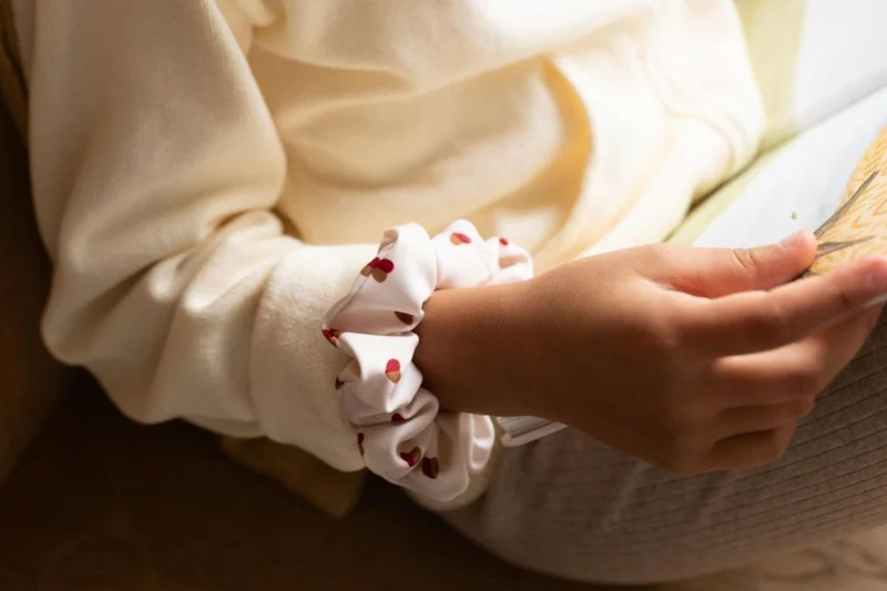 Chouchou | Coeurs bicolores