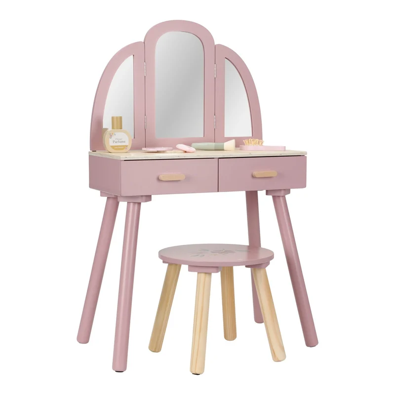 Houten kaptafel groot– Roze – Essentials