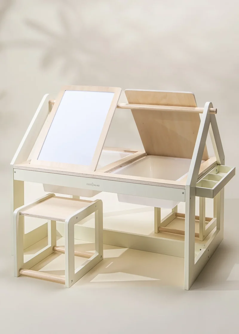 Multifunction Wooden Art & Sensory Table W/ Stools