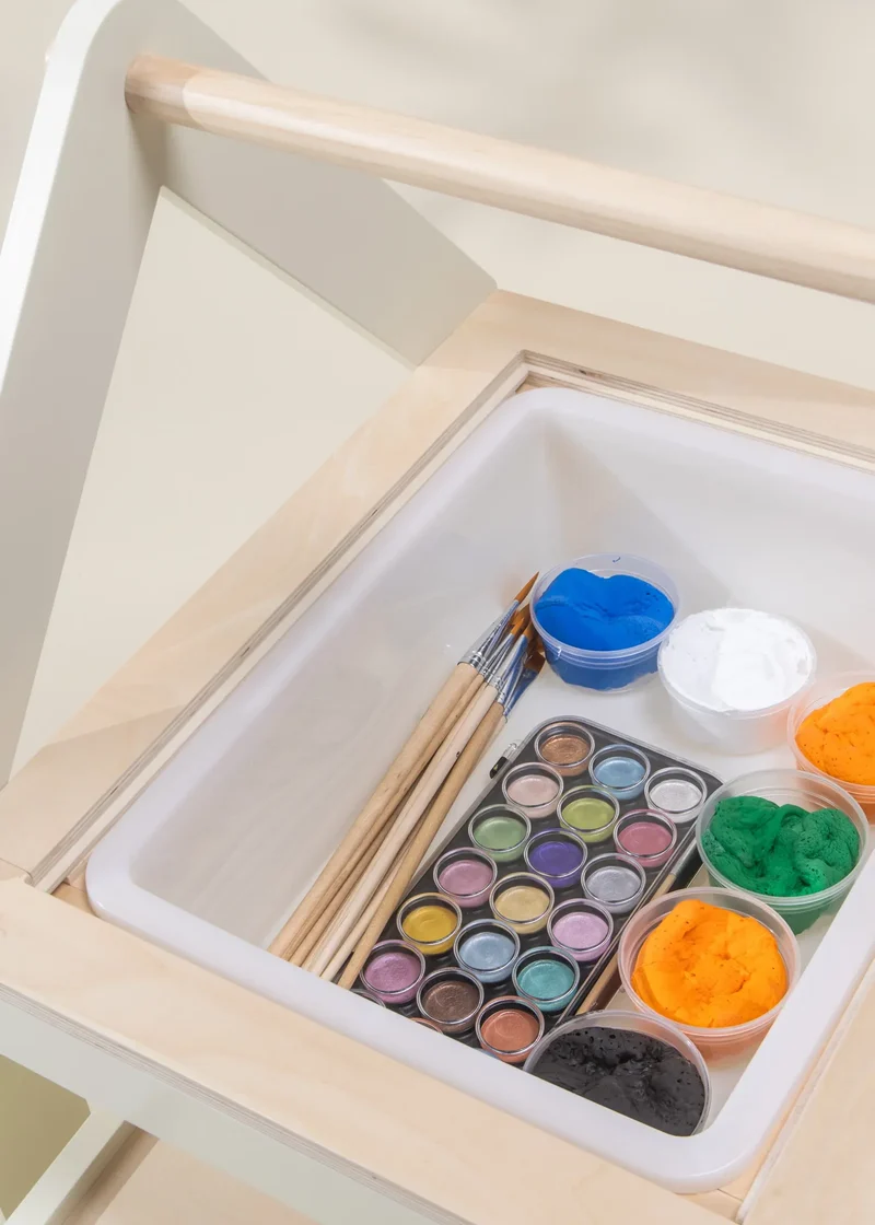 Multifunction Wooden Art & Sensory Table W/ Stools