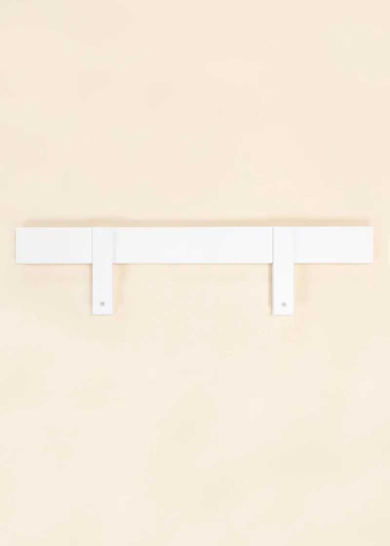 Wooden Bed Frame Rail - White