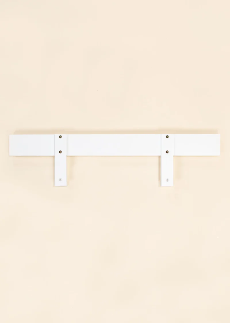 Wooden Bed Frame Rail - White