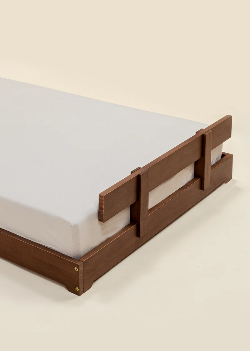Wooden Bed Frame Rail - Walnut