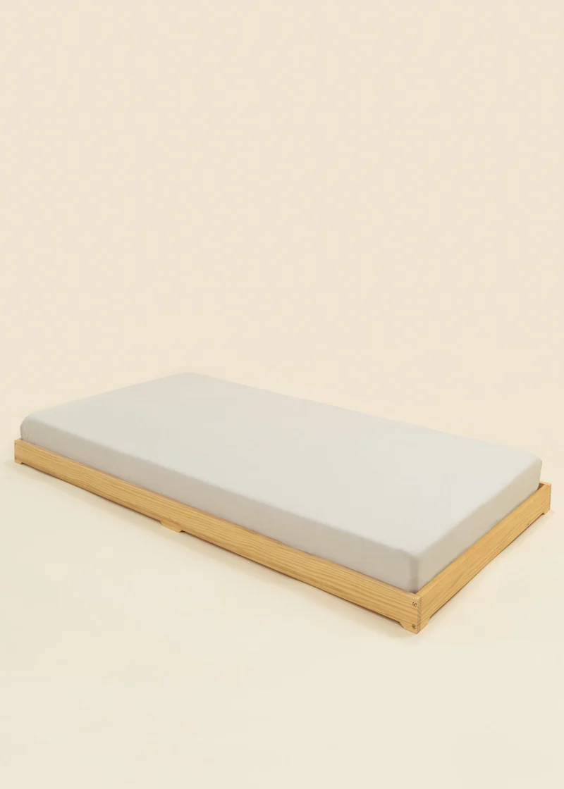 Wooden Bed Frame - Natural Wood