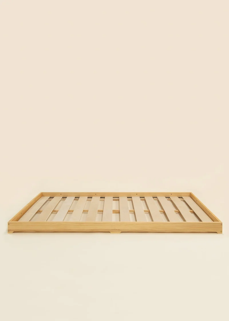 Wooden Bed Frame - Natural Wood