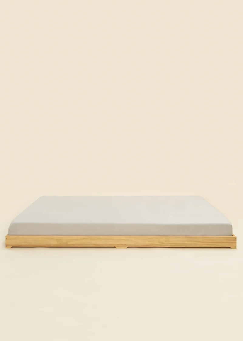 Wooden Bed Frame - Natural Wood