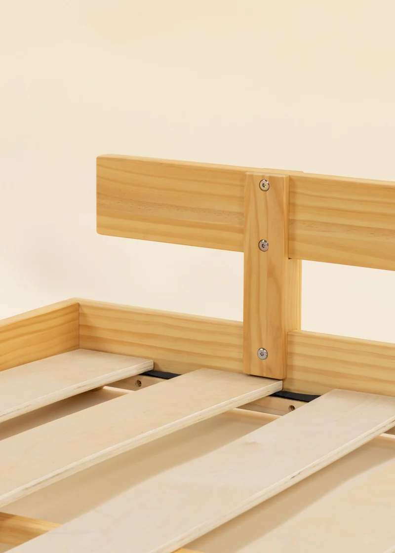 Wooden Bed Frame - Natural Wood