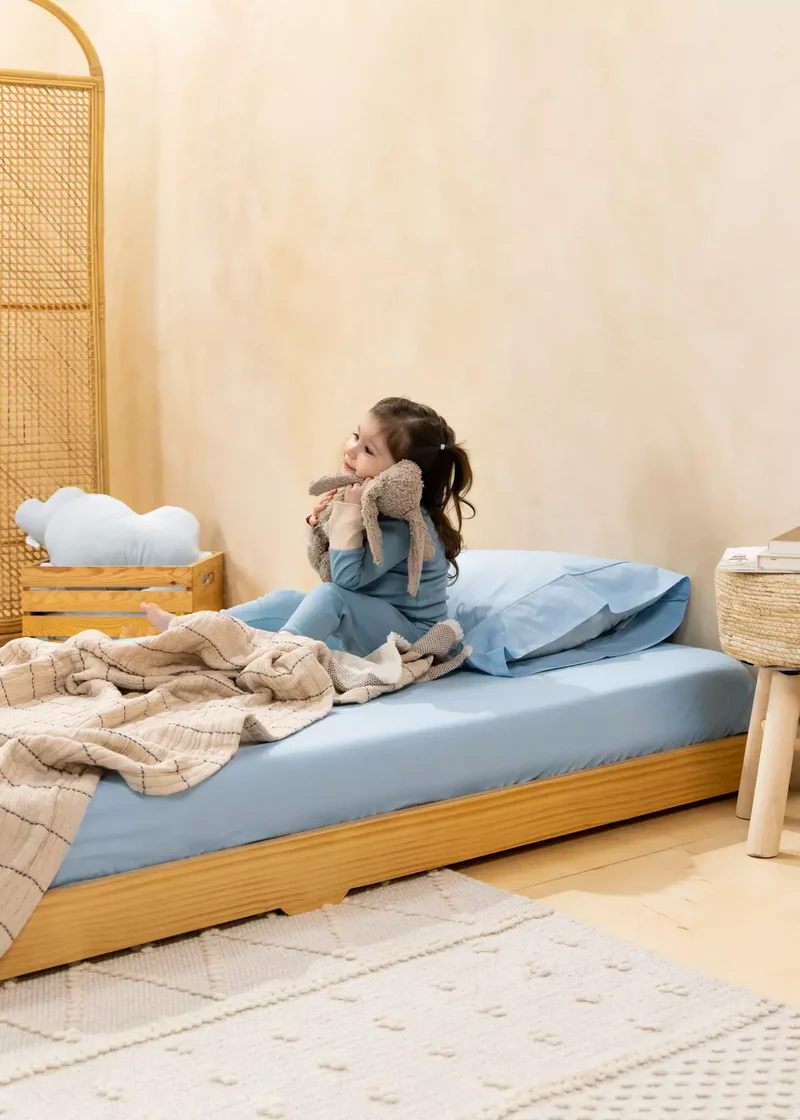 Wooden Bed Frame - Natural Wood