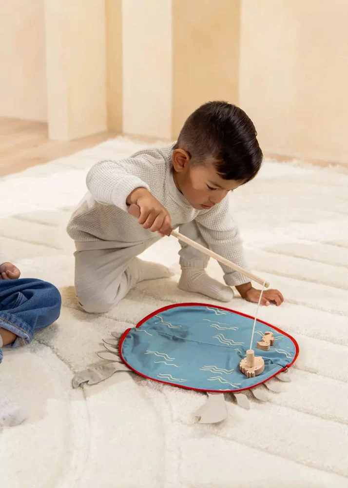 Wooden Fishing Game with Bag