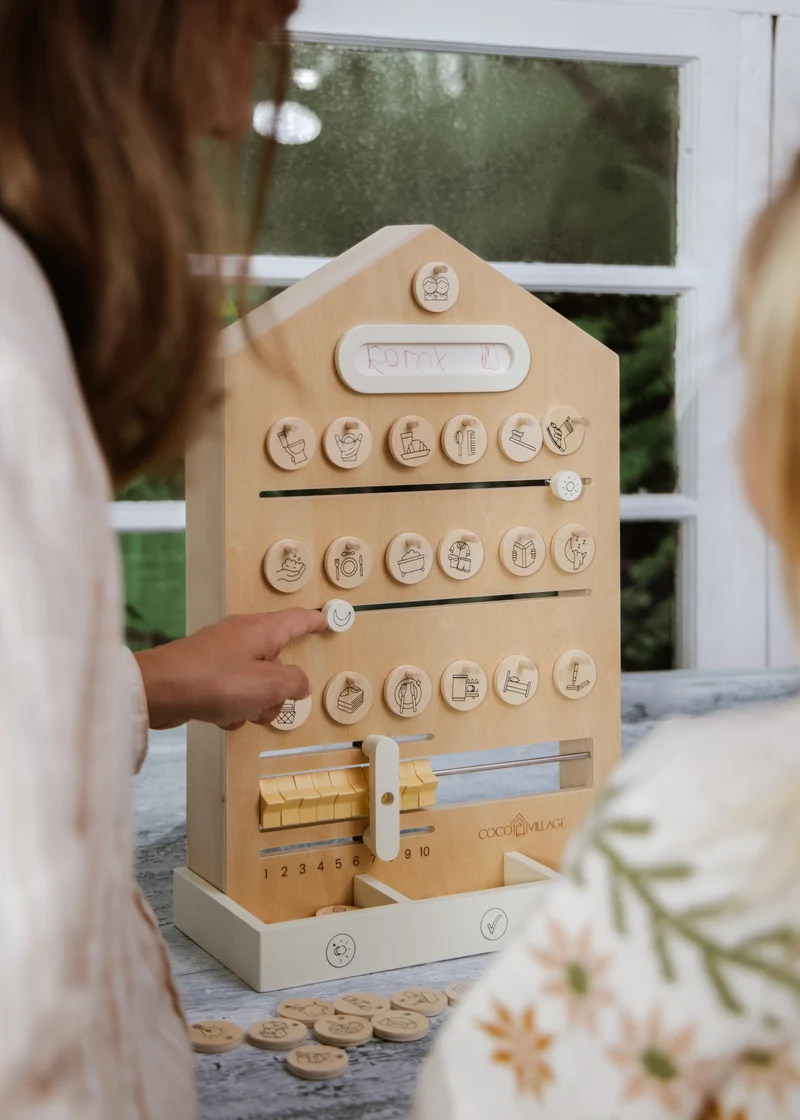 Wooden Routine, Tasks & Rewards Board