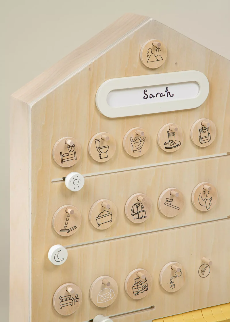 Wooden Routine, Tasks & Rewards Board