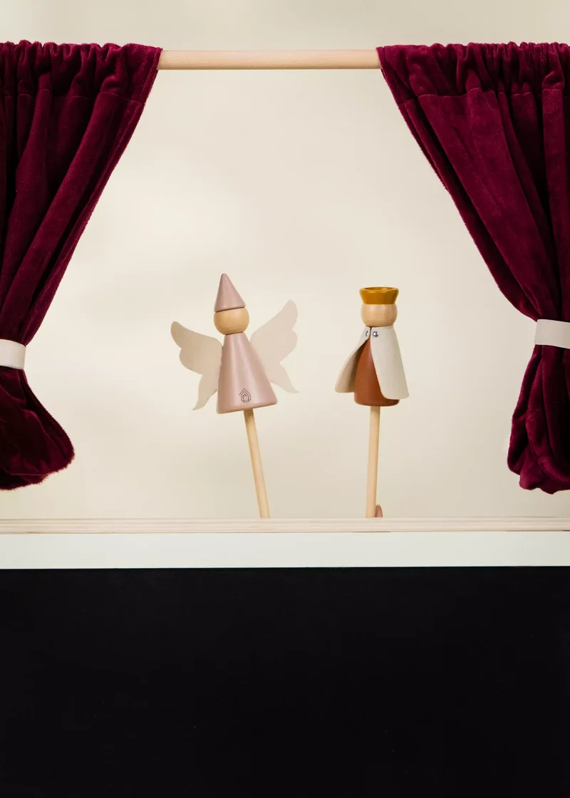Wooden Play Market & Theater Stand