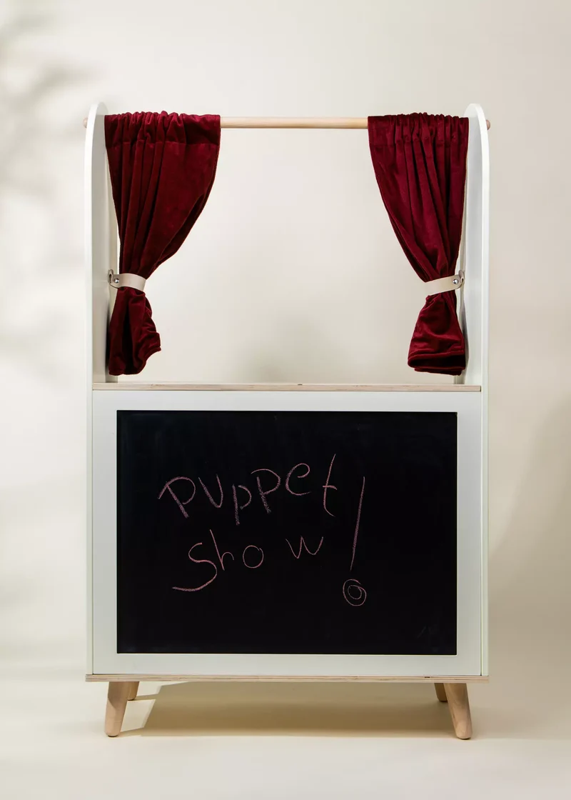 Wooden Play Market & Theater Stand