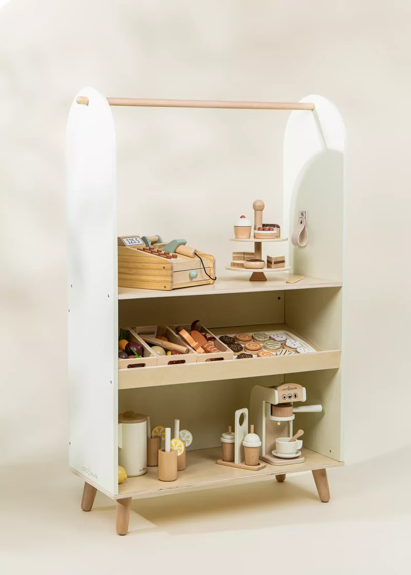 Wooden Play Market & Theater Stand