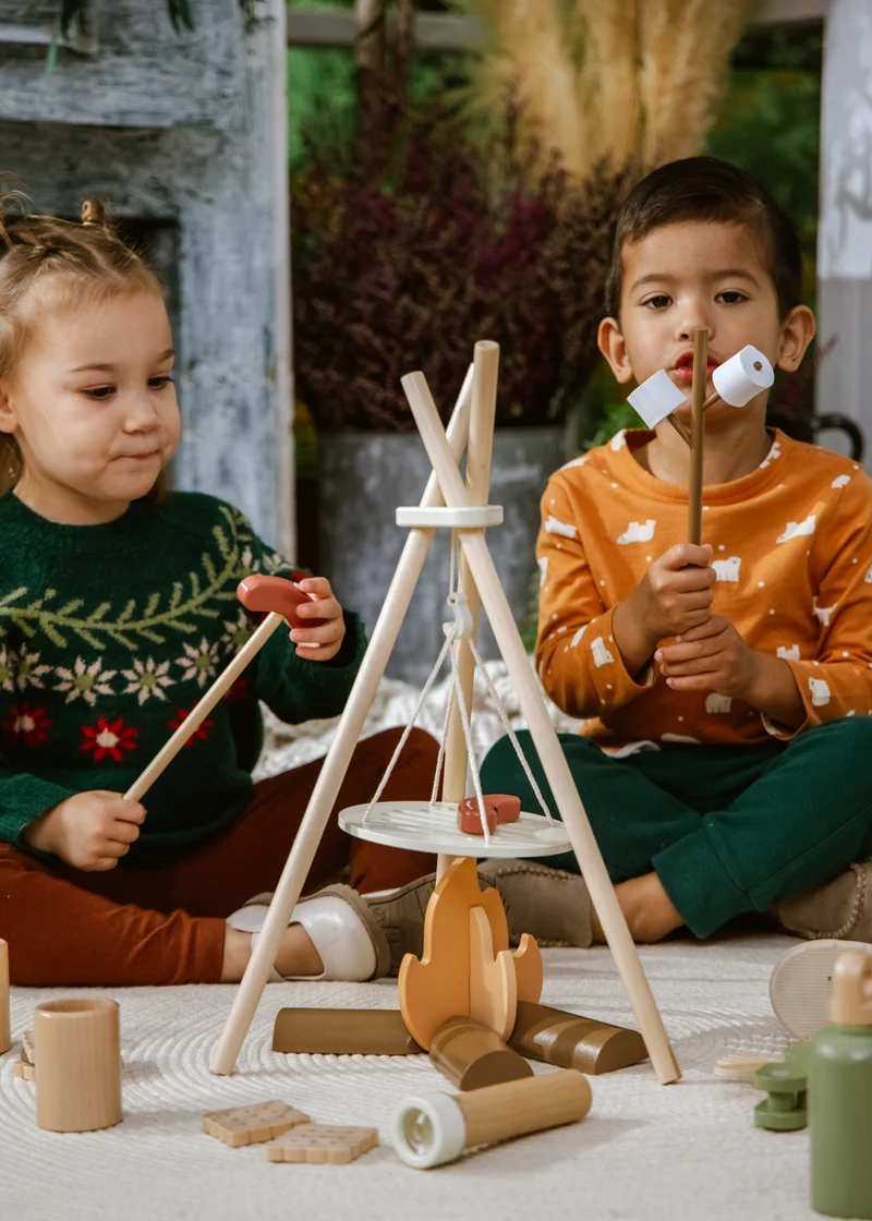 Wooden Camping Playset
