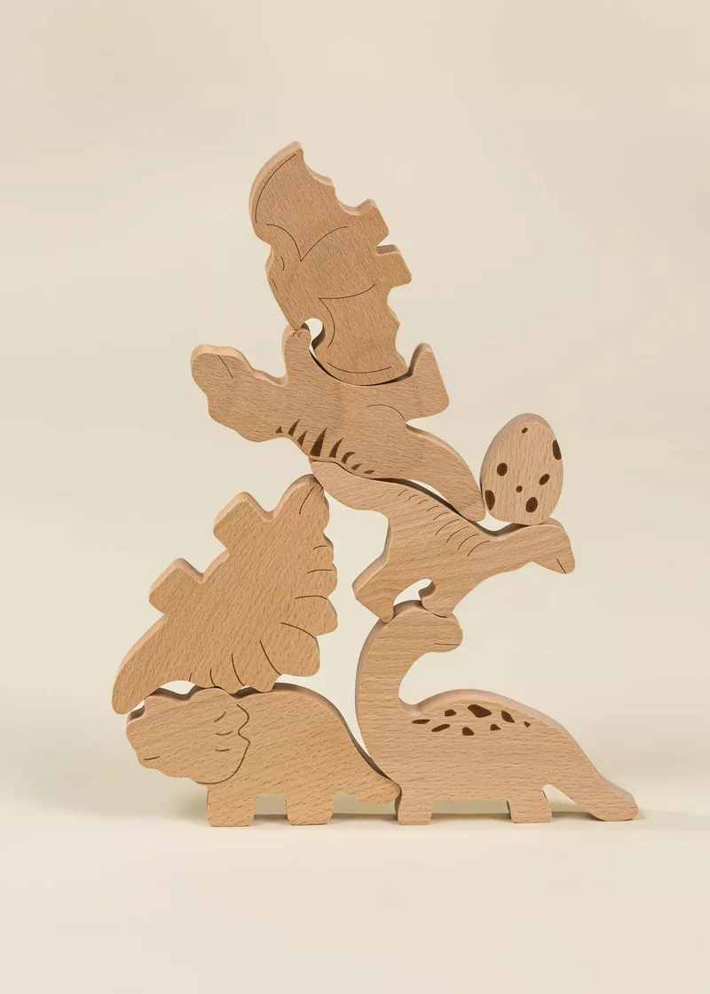 Wooden Balance Puzzle - Dino - 7 pieces