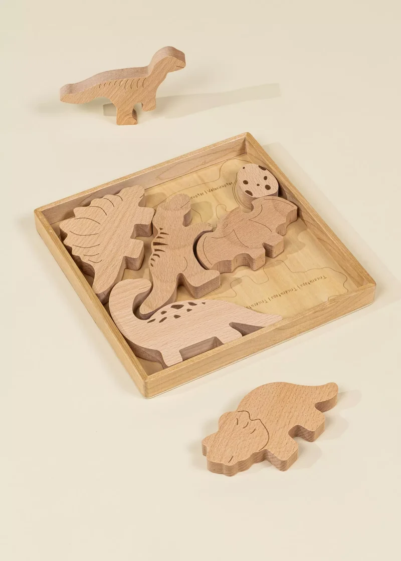 Wooden Balance Puzzle - Dino - 7 pieces