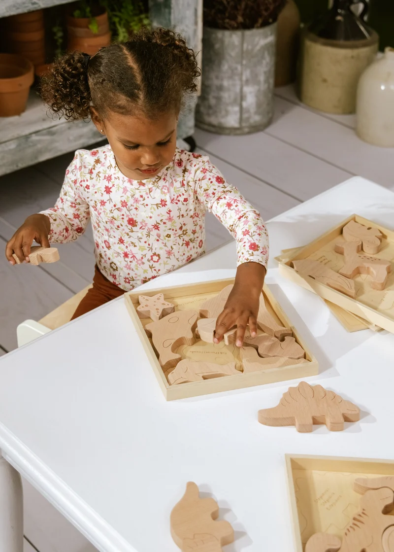 Wooden Balance Puzzle - Dino - 7 pieces