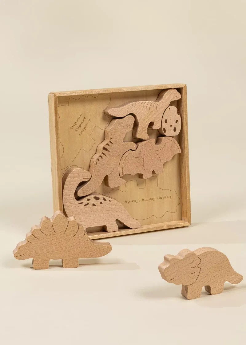 Wooden Balance Puzzle - Dino - 7 pieces