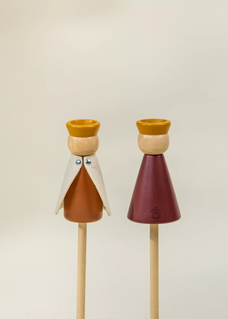 Set of 6 Wooden Puppets