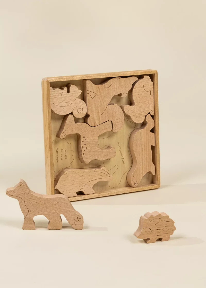 Wooden Balance Puzzle - Forest - 8 pieces
