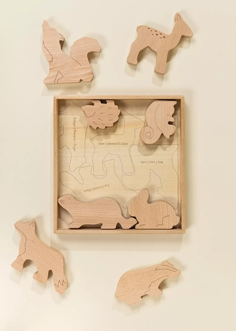 Wooden Balance Puzzle - Forest - 8 pieces