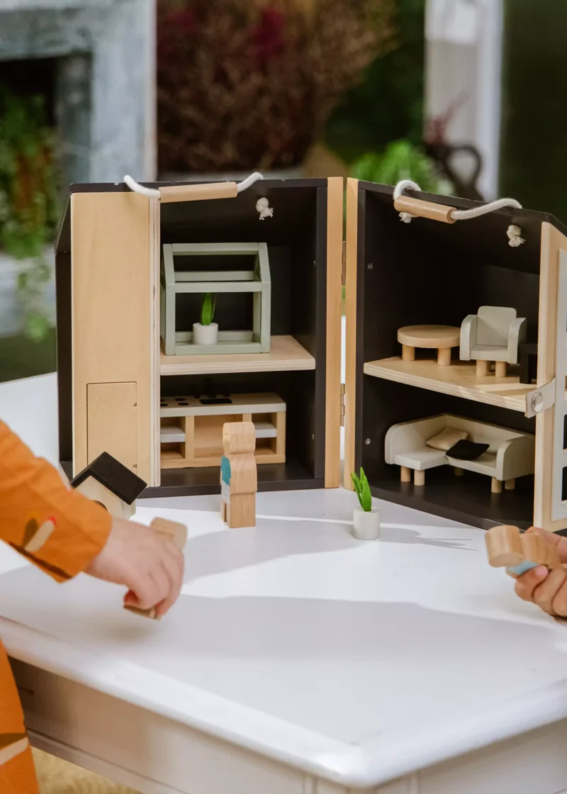 Wooden Doll House To Go