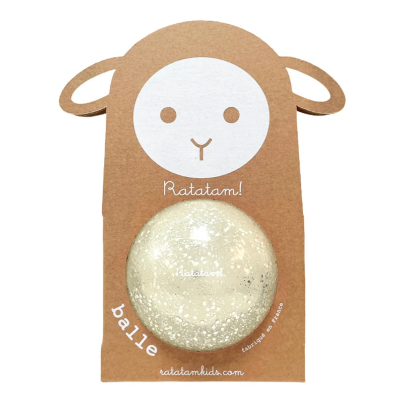 Balle de manipulation argenté pailleté 10 cm - Ratatam