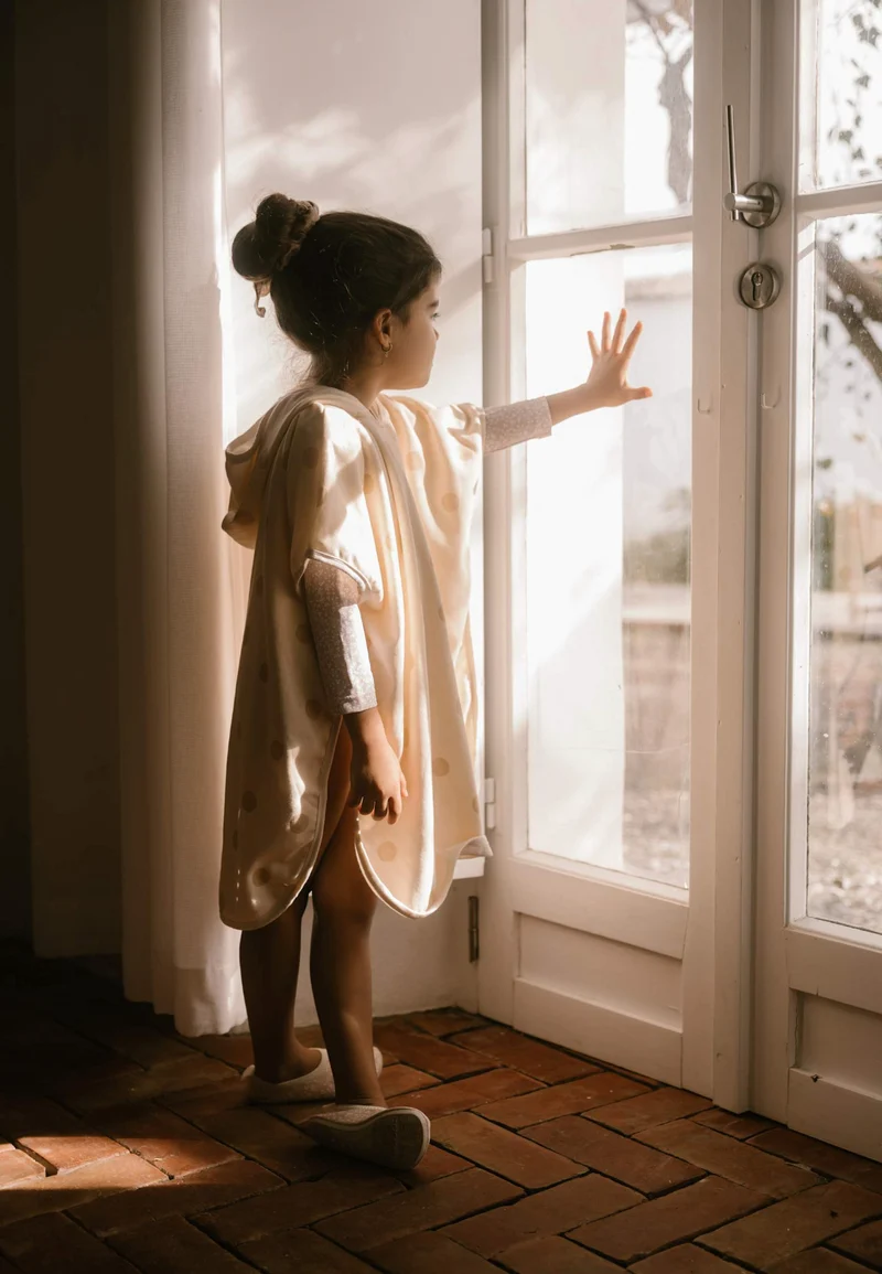 Poncho | Blush Dots