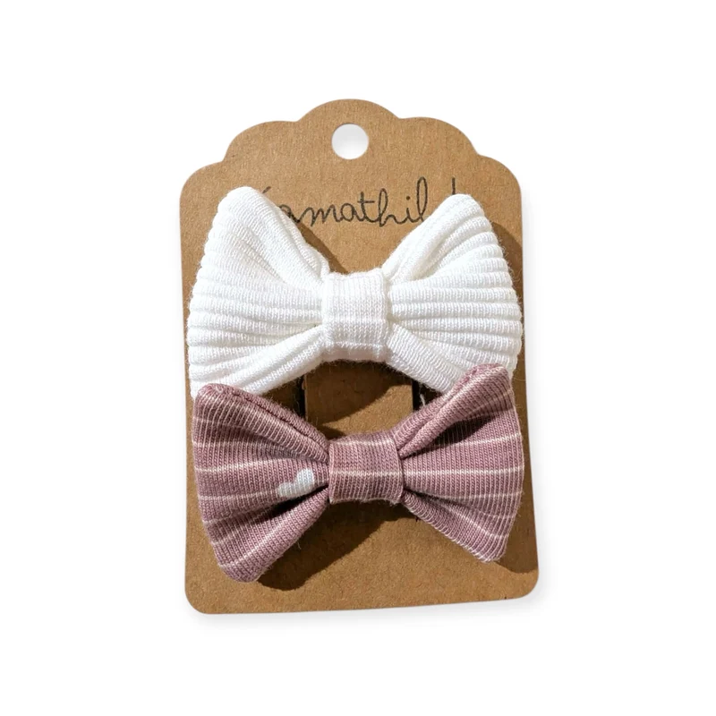 Barrettes | Velours et rayures