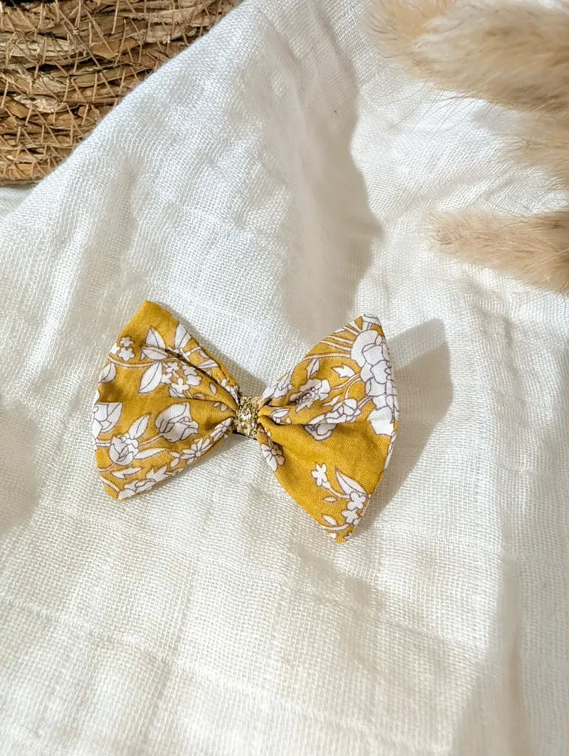 Barrette | Fleurs moutarde