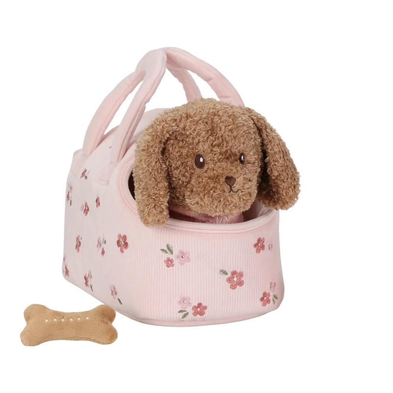 Knuffelhond in tas – Roze – Essentials