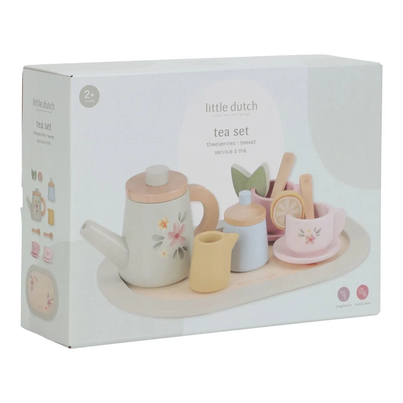 Houten theeservies - Meerkleurig - Essentials