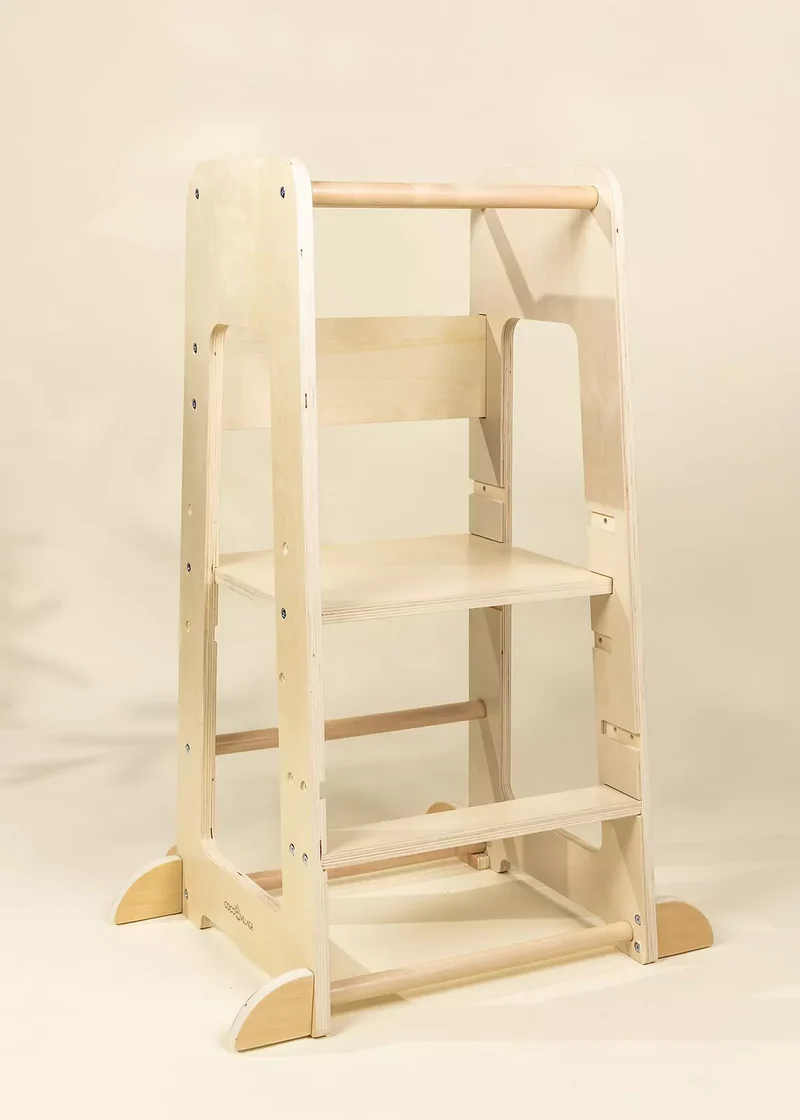 Educational Tower - Natural Wood