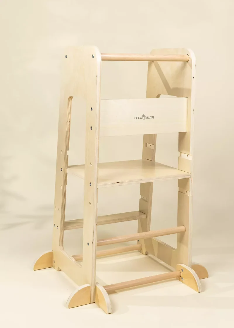 Educational Tower - Natural Wood