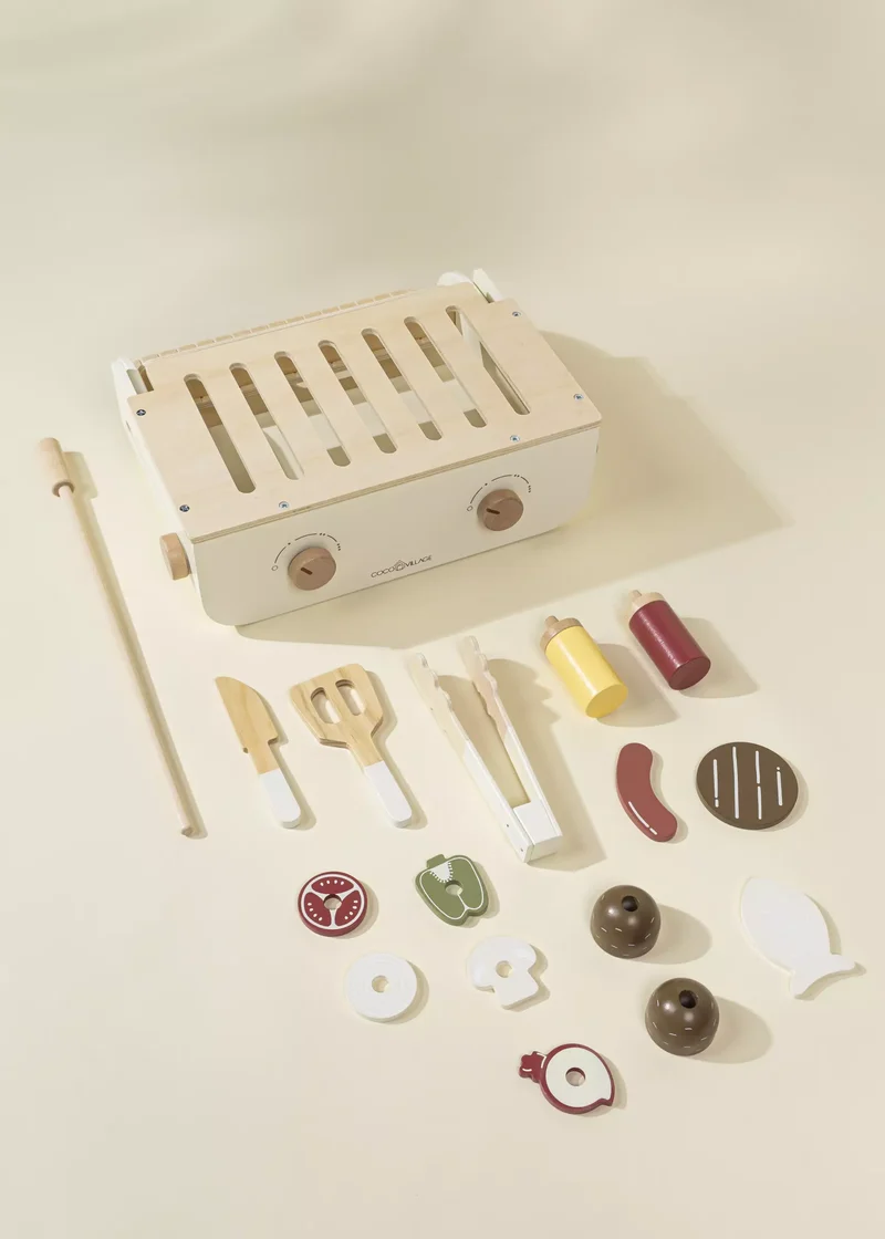 Wooden Barbecue Playset and Accessories