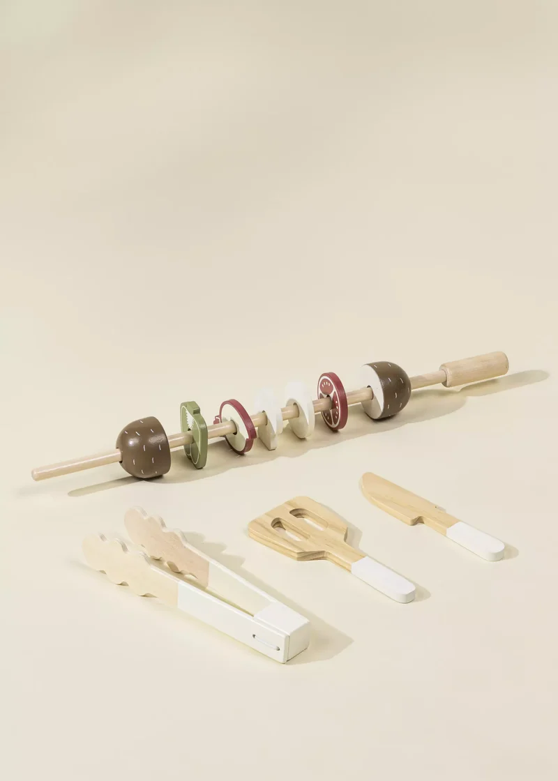 Wooden Barbecue Playset and Accessories