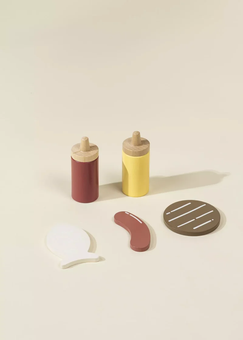 Wooden Barbecue Playset and Accessories
