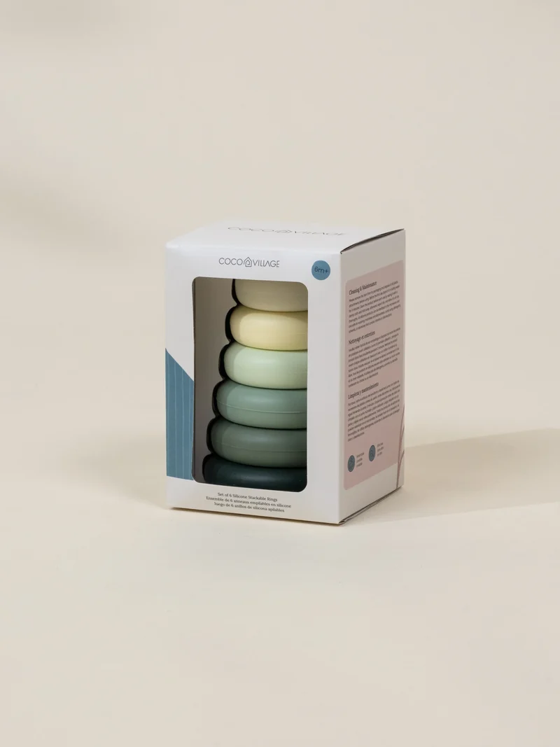 Set of 6 Silicone Stackable Rings