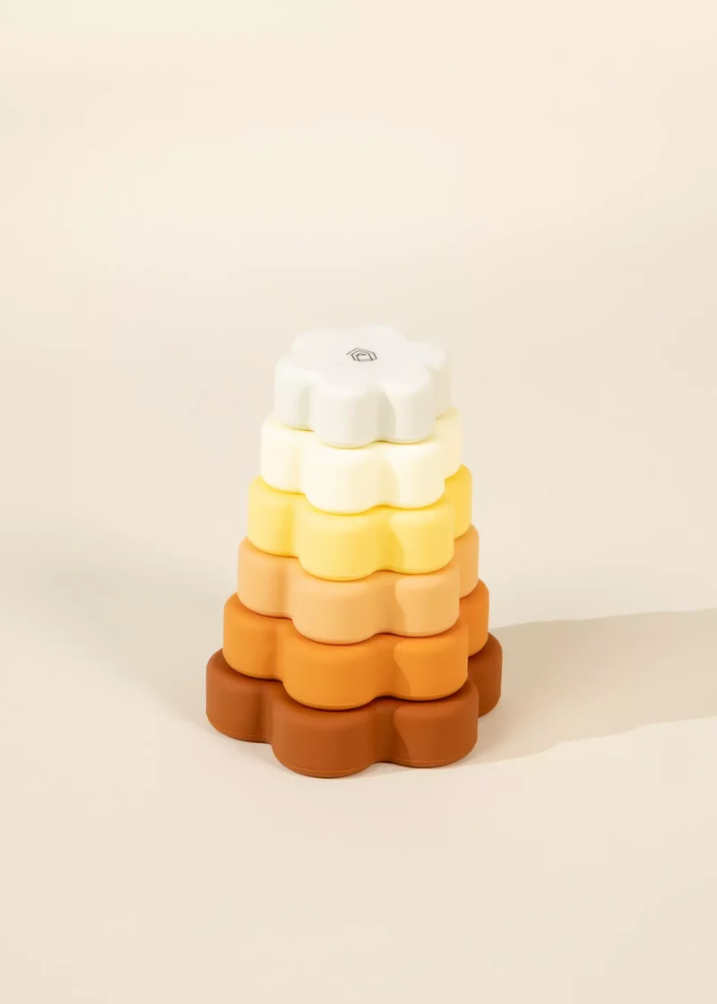 Set of 6 Silicone Stackable Flowers