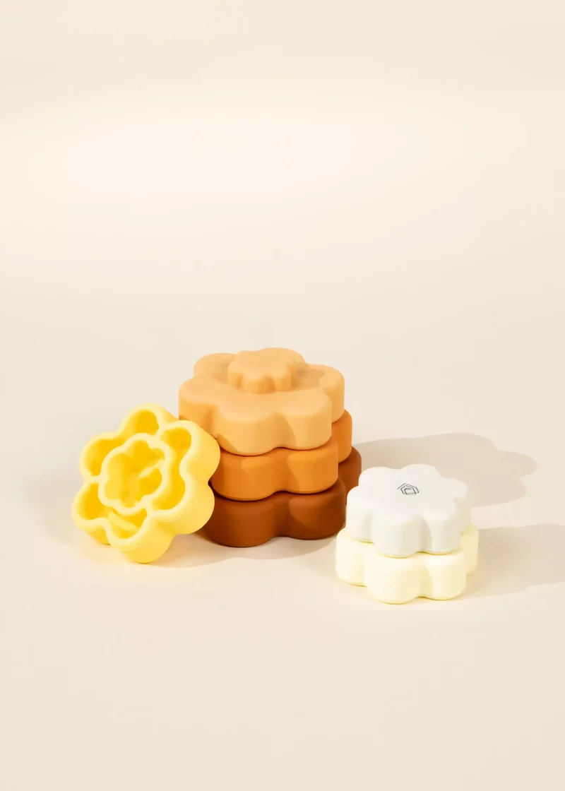 Set of 6 Silicone Stackable Flowers