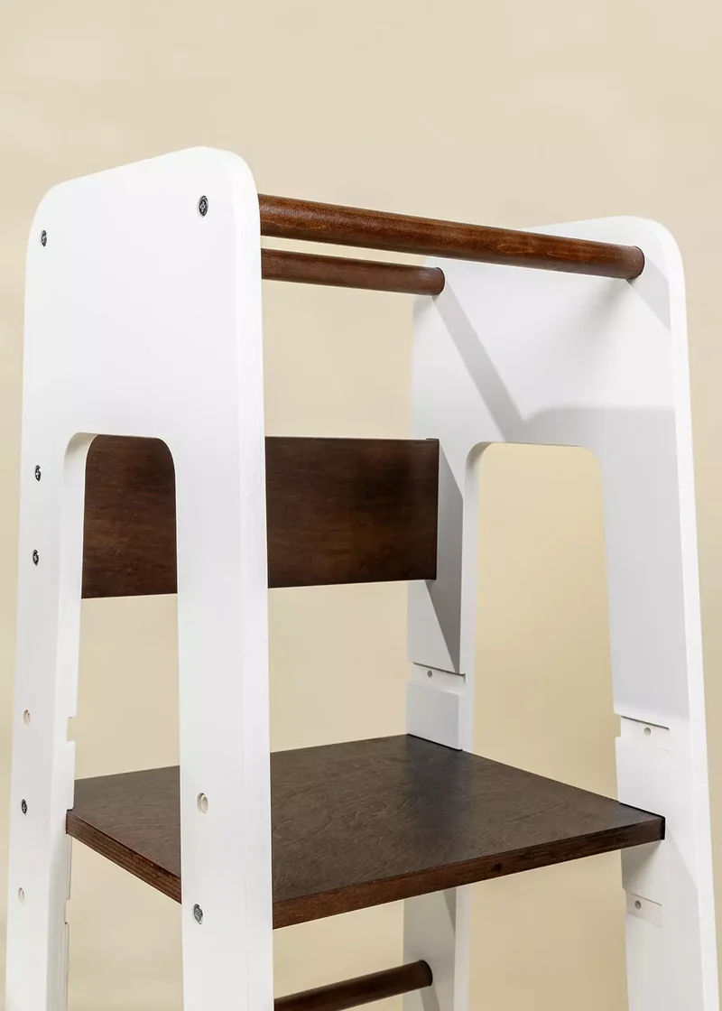 Educational Tower - Walnut & White