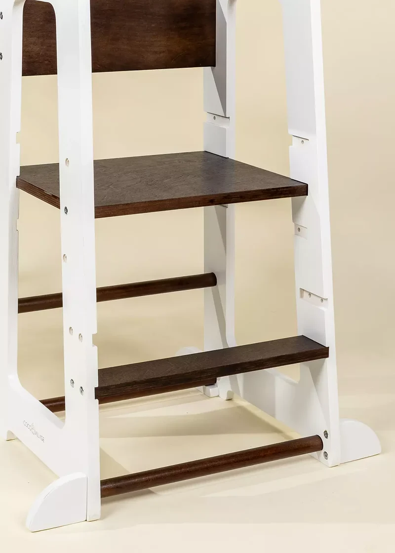 Educational Tower - Walnut & White