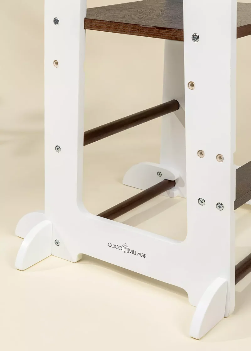 Educational Tower - Walnut & White