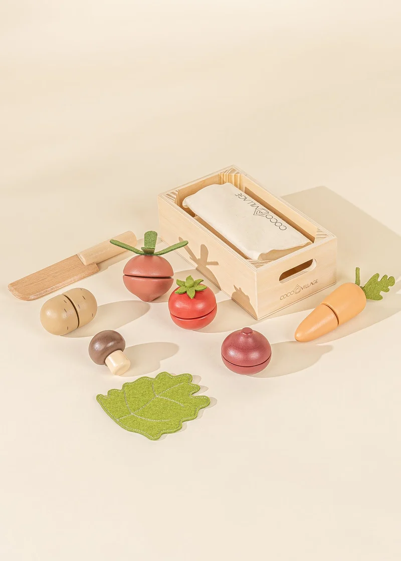 Wooden Vegetables Playset
