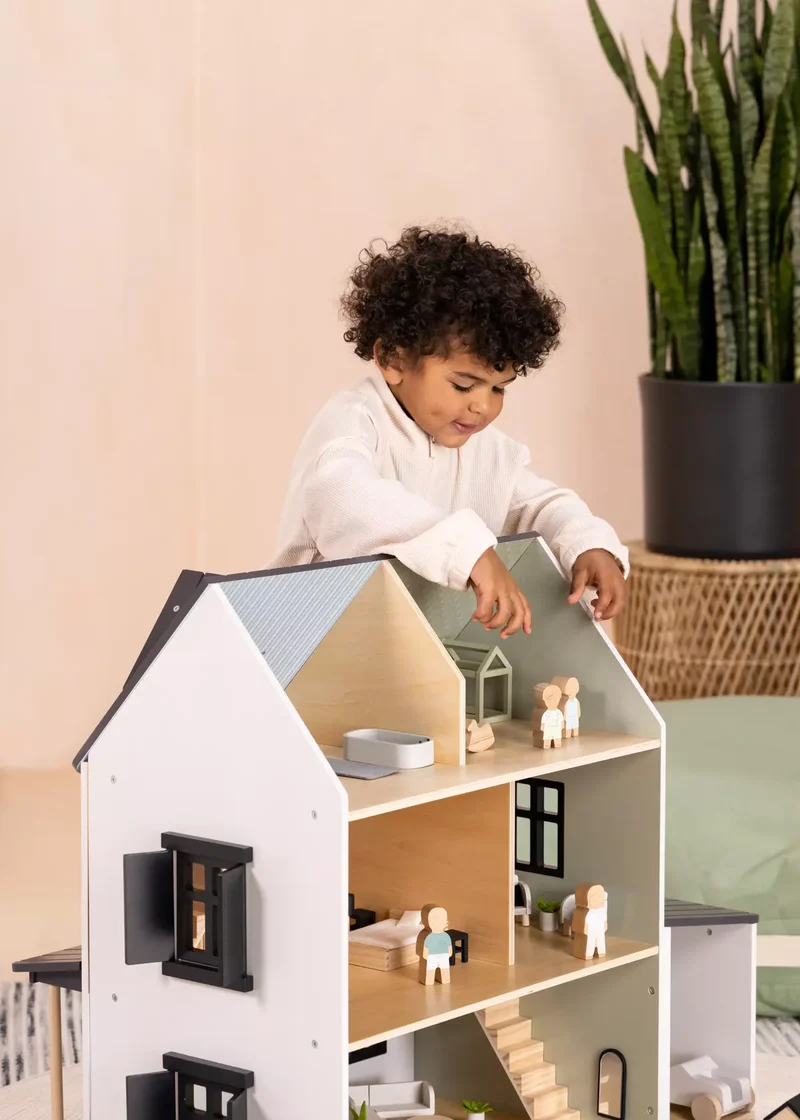 Wooden Doll House Kitchen Furniture (12 pcs)