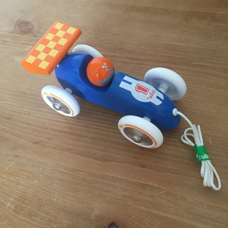 Voiture de course à trainer bleu - orange