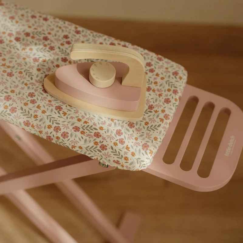 Houten Strijkplank met Strijkijzer – Roze – Essentials
